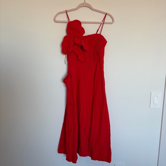 Farm Rio Red Garden Midi Dress - Picture 4 of 10